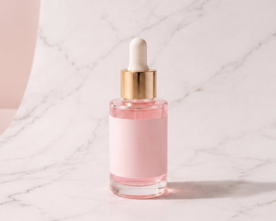 Sérum PDRN Rose Lumivae, flacon avec compte-gouttes