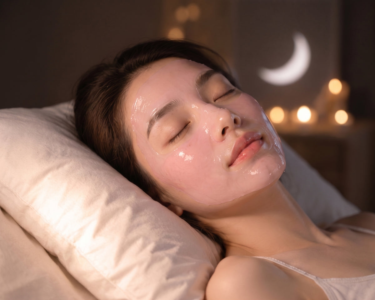 Résultat peau glass skin après le masque peel-off Lumivae